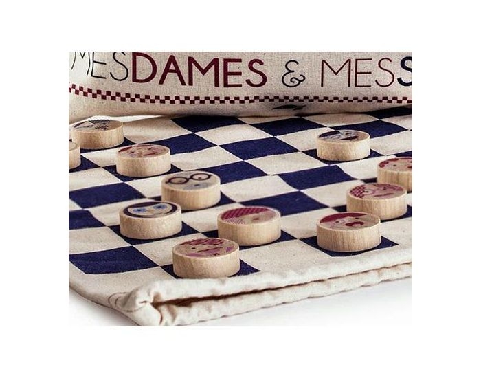 LES JOUETS LIBRES Jeu de Dames Ecologique en Bois - Mesdames & Messieurs  - Ds 4 ans (23)