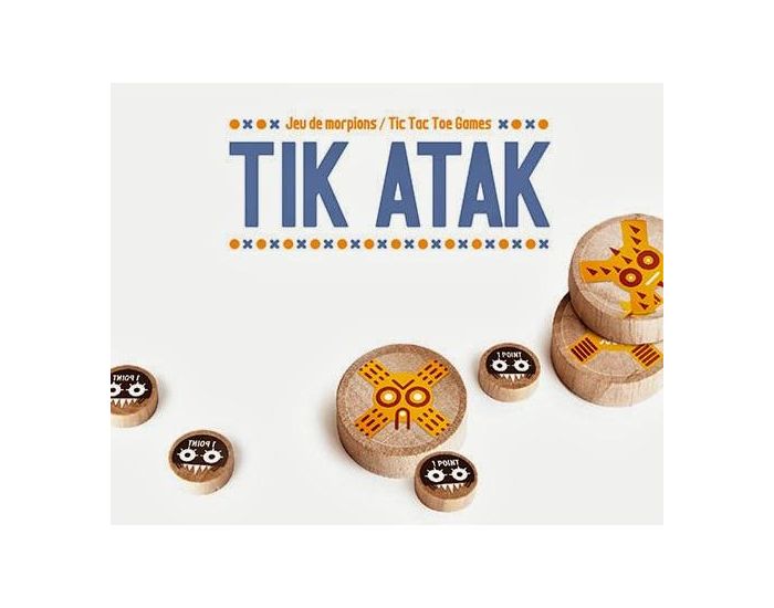 LES JOUETS LIBRES Jeu de Morpion Ecologique en Bois - D�s 4 ans - Tik Atak (12)