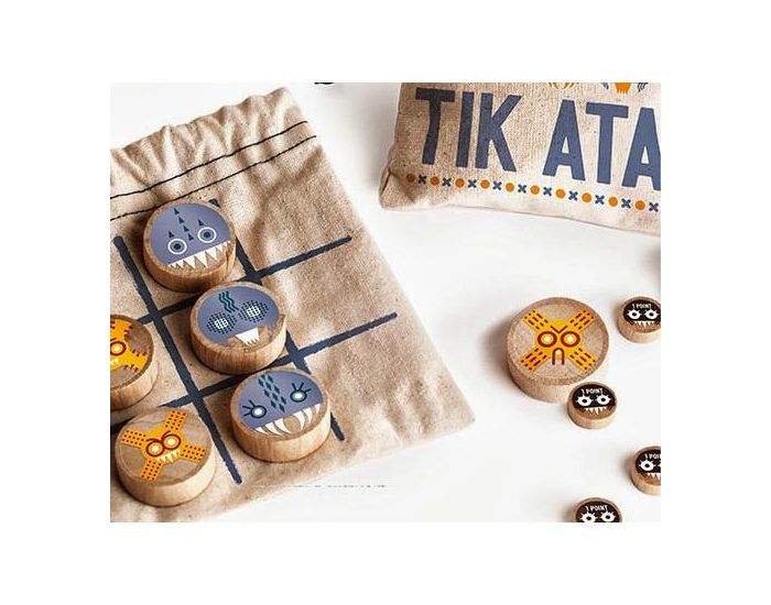 LES JOUETS LIBRES Jeu de Morpion Ecologique en Bois - D�s 4 ans - Tik Atak (27)