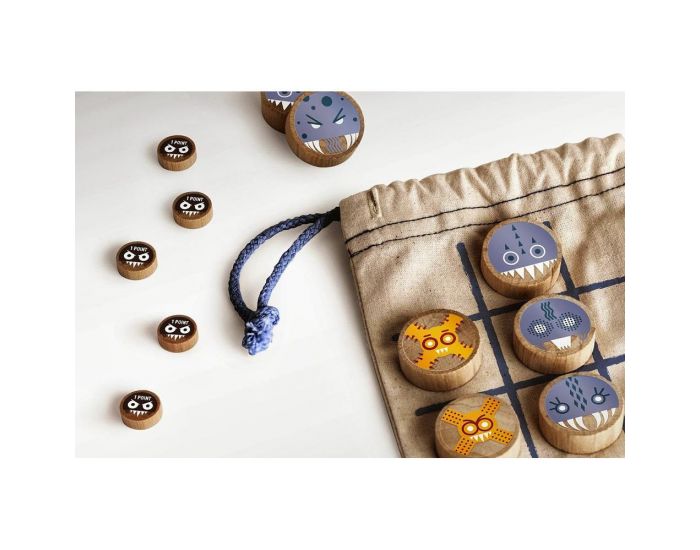 LES JOUETS LIBRES Jeu de Morpion Ecologique en Bois - D�s 4 ans - Tik Atak (30)