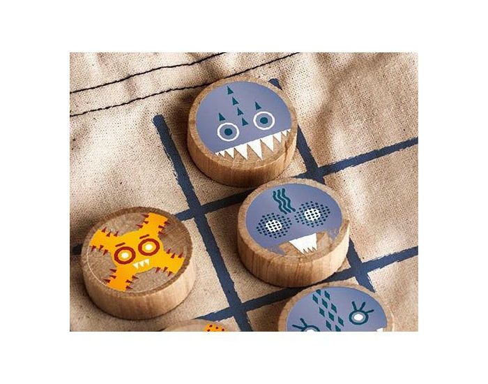 LES JOUETS LIBRES Jeu de Morpion Ecologique en Bois - D�s 4 ans - Tik Atak (6)