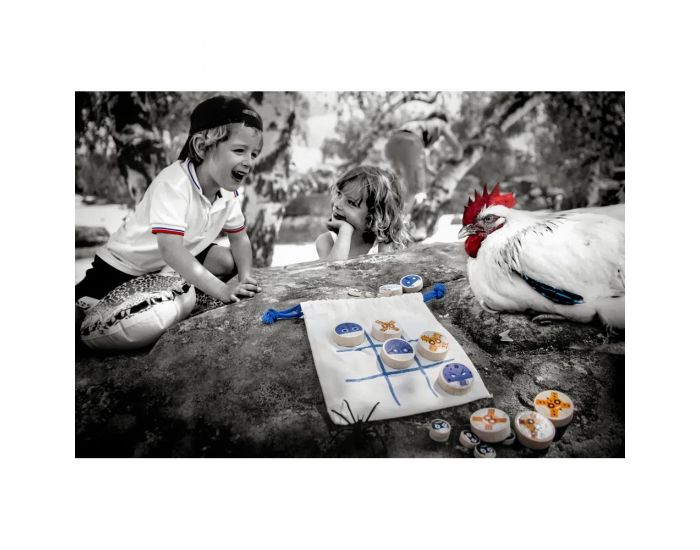 LES JOUETS LIBRES Jeu de Morpion Ecologique en Bois - D�s 4 ans - Tik Atak (9)