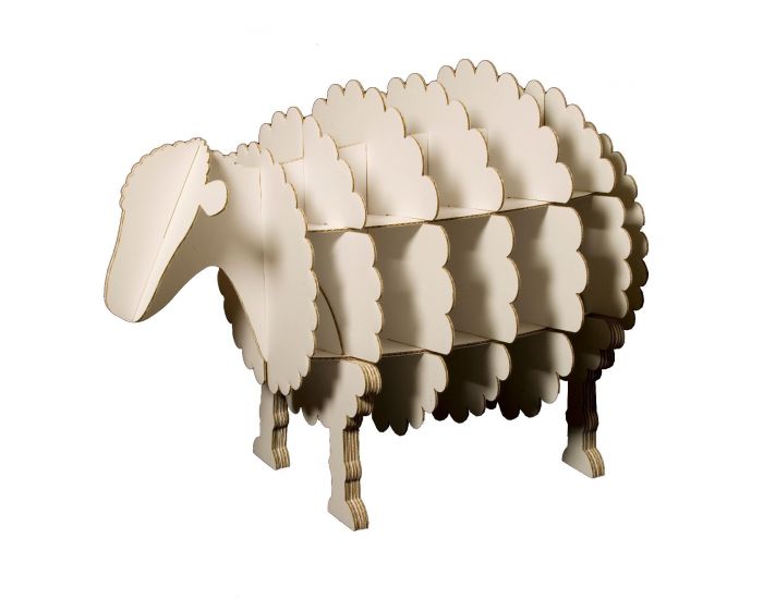 PRAIRYMOOD Commode Mouton en Carton Recycl 50x76x56 cm - Blanc (16)