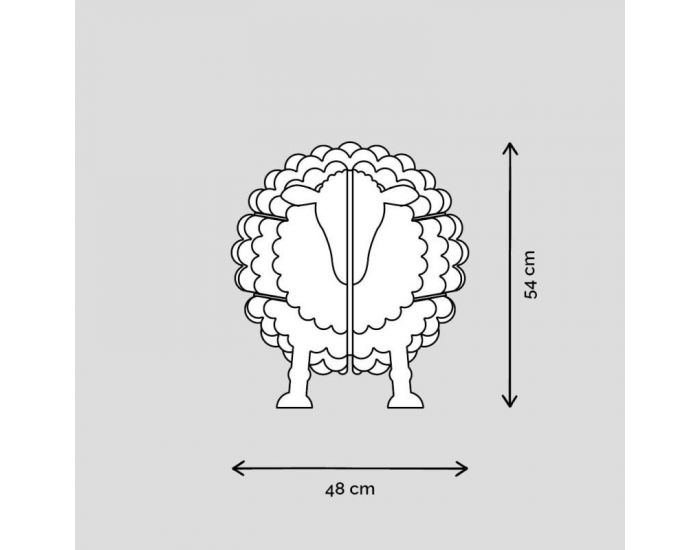 PRAIRYMOOD Commode Mouton en Carton Recycl� 50x76x56 cm - Blanc (24)