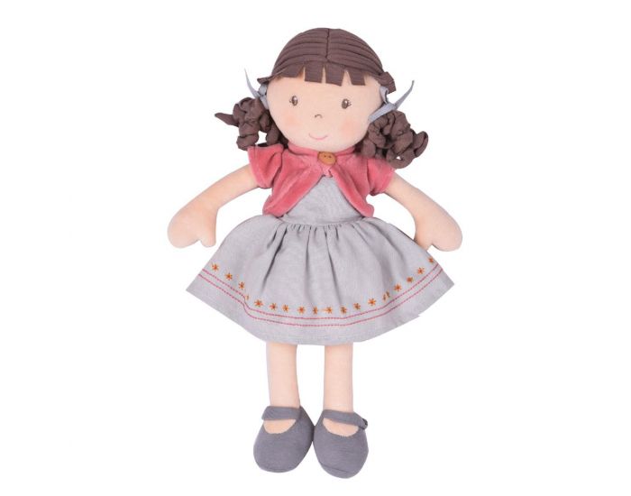 TIKIRI Poup�e en Coton Bio Rose - D�s la naissance - 32cm (2)