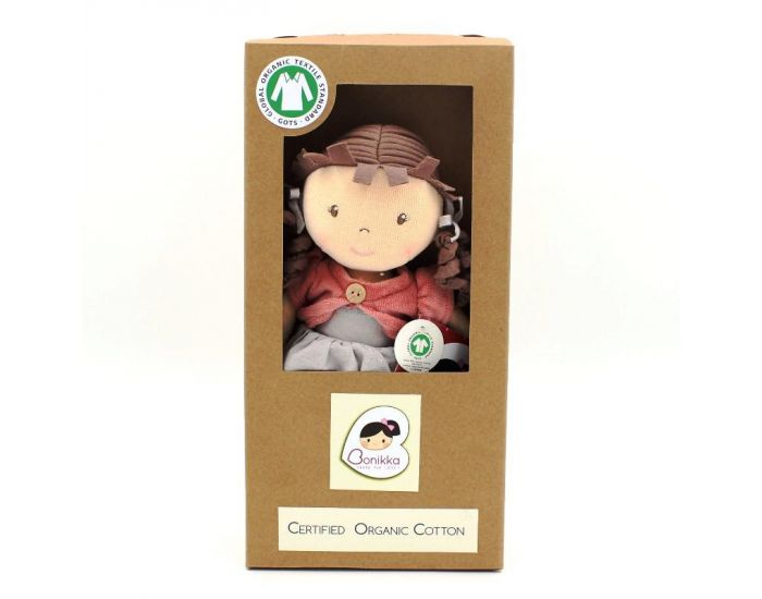 TIKIRI Poup�e en Coton Bio Rose - D�s la naissance - 32cm (7)