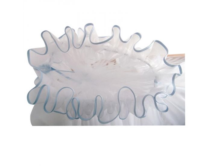 SEVIRA KIDS Ciel de Lit ou Berceau - Moustiquaire en Tulle XXL Royal Bleu (3)