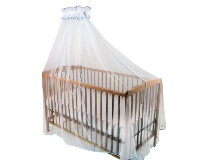 SEVIRA KIDS Ciel de Lit ou Berceau - Moustiquaire en Tulle XXL Royal Bleu (5)