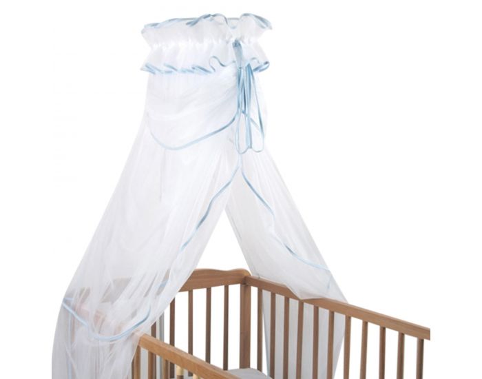 SEVIRA KIDS Ciel de Lit ou Berceau - Moustiquaire en Tulle XXL Royal Bleu (7)