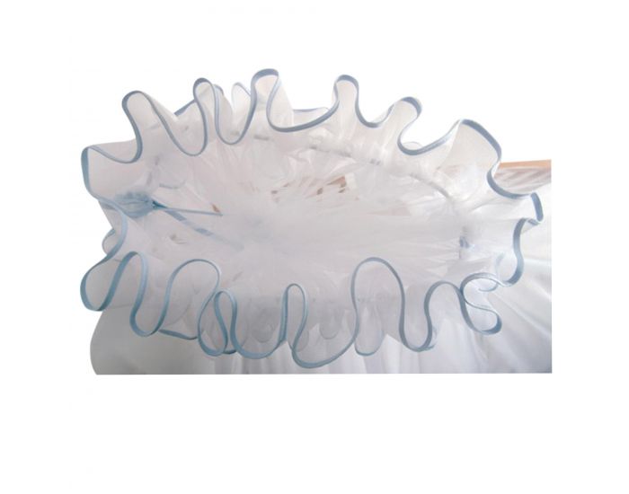 SEVIRA KIDS Ciel de Lit ou Berceau - Moustiquaire en Tulle XXL Royal Bleu (8)