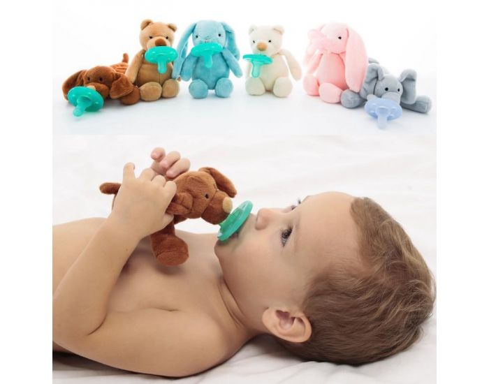 SEVIRA KIDS Doudou Clin 2 en 1 Peluche + Sucette Physiologique - Ds la Naissance (1)