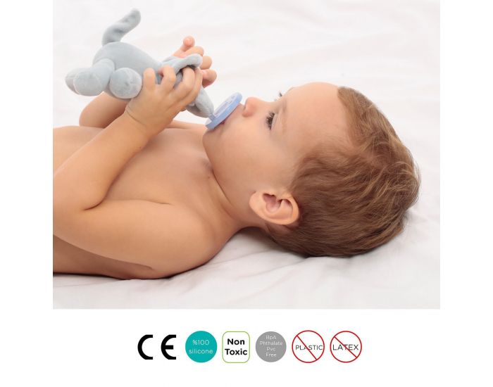 SEVIRA KIDS Doudou Clin 2 en 1 Peluche + Sucette Physiologique - Ds la Naissance (14)