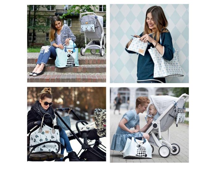 SEVIRA KIDS Sac  main multifonctions - pour la poussette ou  langer - Medium - Boho Arrows (1)
