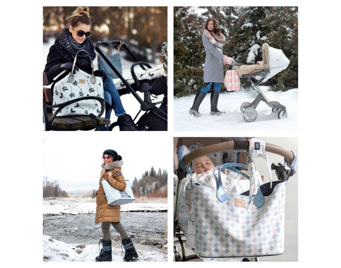 SEVIRA KIDS Sac  main multifonctions - pour la poussette ou  langer - Medium - Boho Arrows (11)