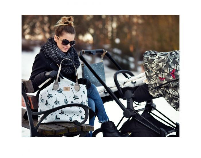 SEVIRA KIDS Sac  main multifonctions - pour la poussette ou  langer - Medium - Boho Arrows (13)