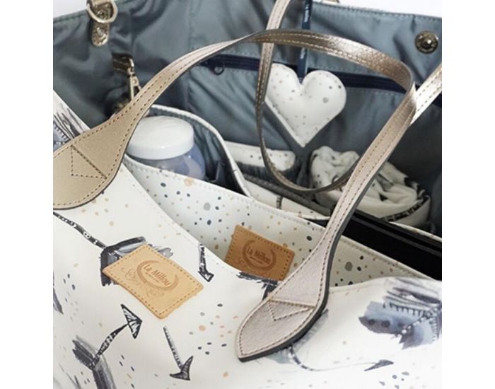 SEVIRA KIDS Sac  main multifonctions - pour la poussette ou  langer - Medium - Boho Arrows (25)