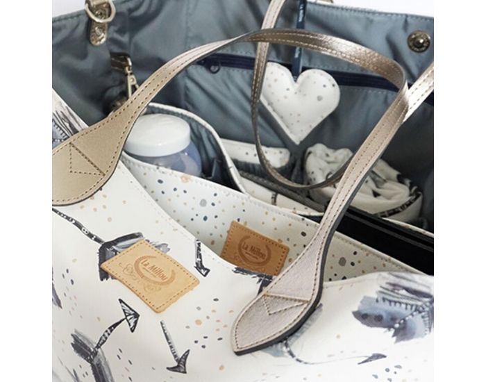 SEVIRA KIDS Sac  main multifonctions - pour la poussette ou  langer - Medium - Boho Arrows (31)