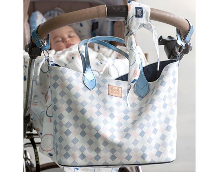 SEVIRA KIDS Sac  main multifonctions - pour la poussette ou  langer - Medium - Boho Arrows (32)