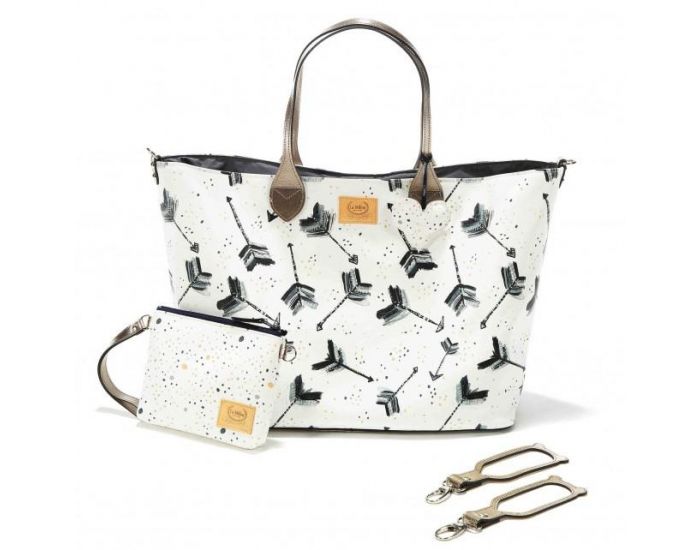 SEVIRA KIDS Sac  main multifonctions - pour la poussette ou  langer - Medium - Boho Arrows (33)