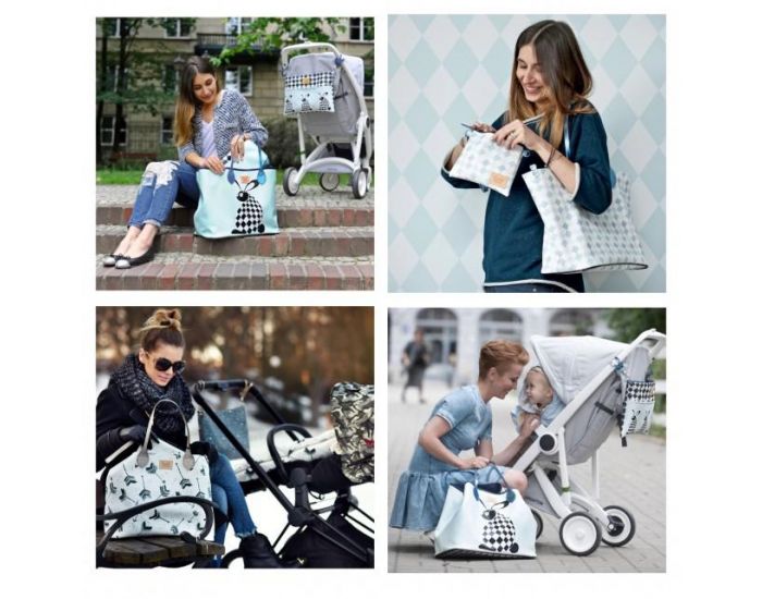 SEVIRA KIDS Sac  main multifonctions - pour la poussette ou  langer - Medium - Boho Arrows (35)