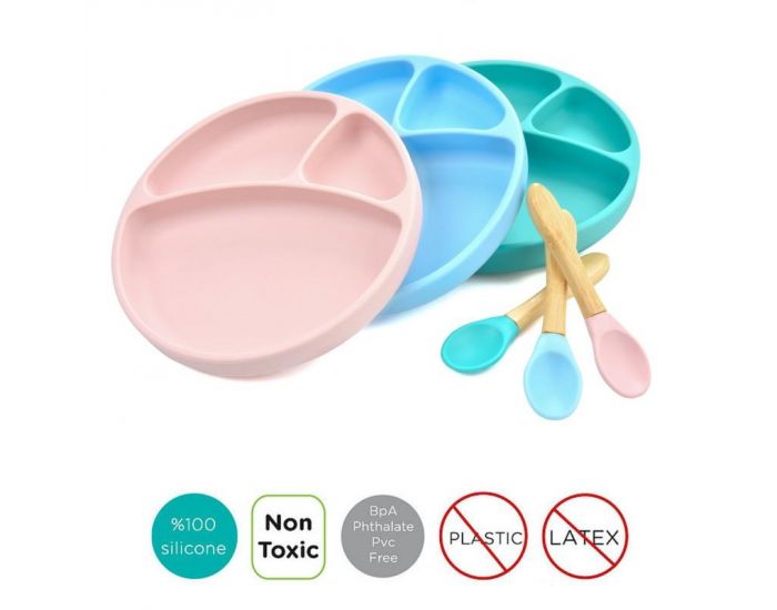 SEVIRA KIDS Assiette B�b� � Compartiments avec Ventouse - D�s 6 mois (19)