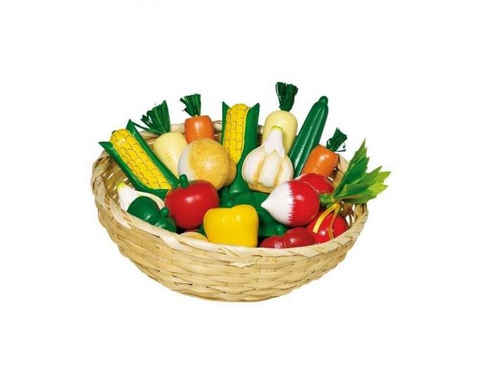GOKI Corbeille de lgumes en bois - Ds 3 ans (1)