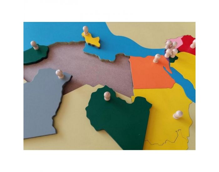 Carte Puzzle du Maghreb et Péninsule Arabique haut de gamme - Dès 3 ans (3)