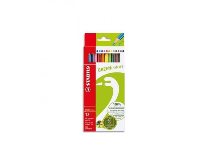 Etui de 12 Crayons Green (1)