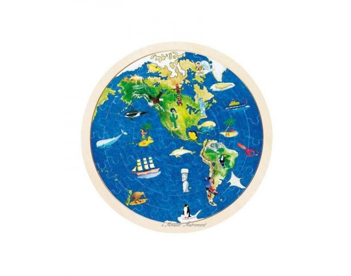 GOKI Puzzle du monde rversible - Ds 6 ans (1)