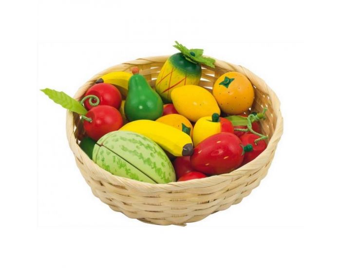GOKI Corbeille de fruits en bois - Ds 3 ans (1)