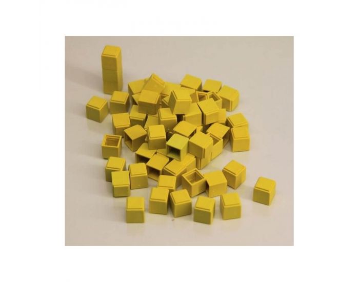 100 Cubes unités Jaunes en Re-plastic - Base 10 - Dès 3 ans (1)