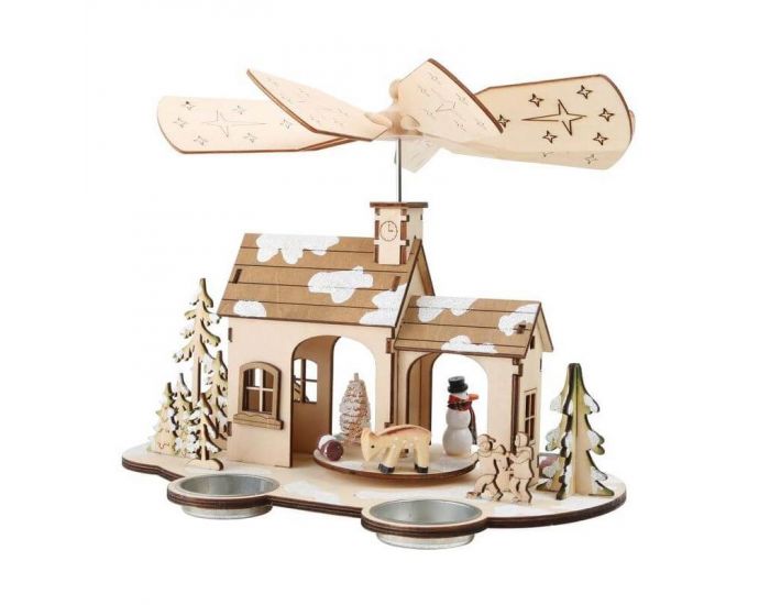 Maison de Noel avec h�lices - en Bois (2)