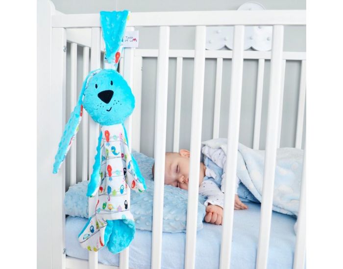 SEVIRA KIDS Doudou XXL en Mousseline de Bambou et Minky - Lapin Kic Kic - Rose (11)