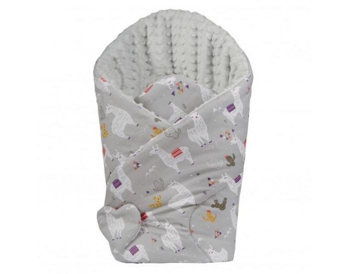 SEVIRA KIDS Gigoteuse d'emmaillotage - Nid d'ange 0-4 mois Minky Rversible (3)