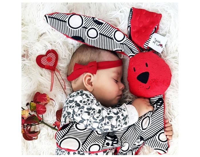 SEVIRA KIDS Doudou XXL en Mousseline de Bambou et Minky - Lapin Kic Kic (12)