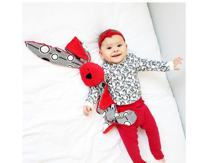 SEVIRA KIDS Doudou XXL en Mousseline de Bambou et Minky - Lapin Kic Kic (14)