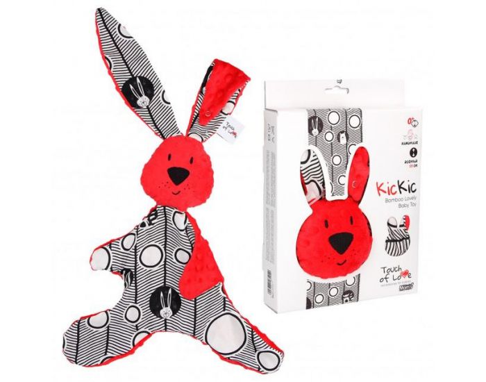 SEVIRA KIDS Doudou XXL en Mousseline de Bambou et Minky - Lapin Kic Kic (15)