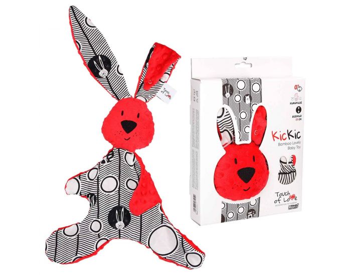 SEVIRA KIDS Doudou XXL en Mousseline de Bambou et Minky - Lapin Kic Kic (5)