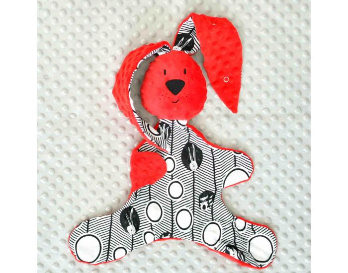 SEVIRA KIDS Doudou XXL en Mousseline de Bambou et Minky - Lapin Kic Kic (6)