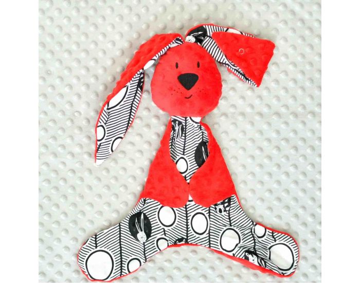 SEVIRA KIDS Doudou XXL en Mousseline de Bambou et Minky - Lapin Kic Kic (7)