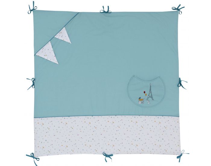 P'TIT BASILE Tapis d'Eveil - Fond de Parc 100x100 cm - Little Paris (2)