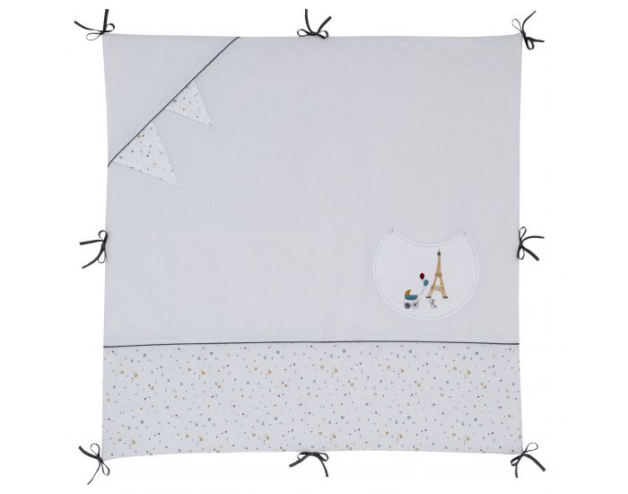 P'TIT BASILE Tapis d'Eveil - Fond de Parc 100x100 cm - Little Paris (3)