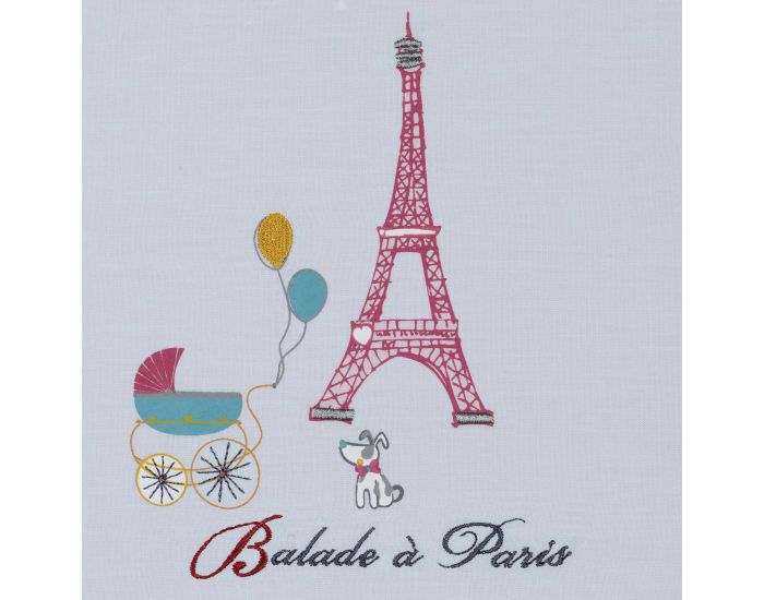 P'TIT BASILE Housse de couette 100x 140 cm + Taie Oreiller - Little Paris (11)