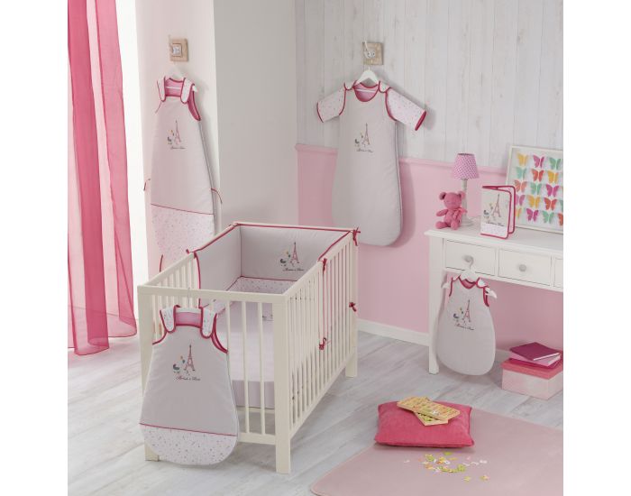 P'TIT BASILE Housse de couette 100x 140 cm + Taie Oreiller - Little Paris (3)