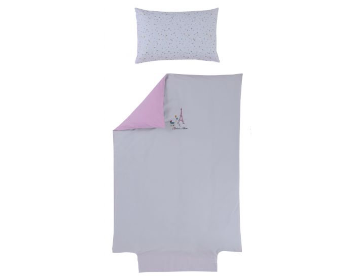 P'TIT BASILE Housse de couette 100x 140 cm + Taie Oreiller - Little Paris (6)