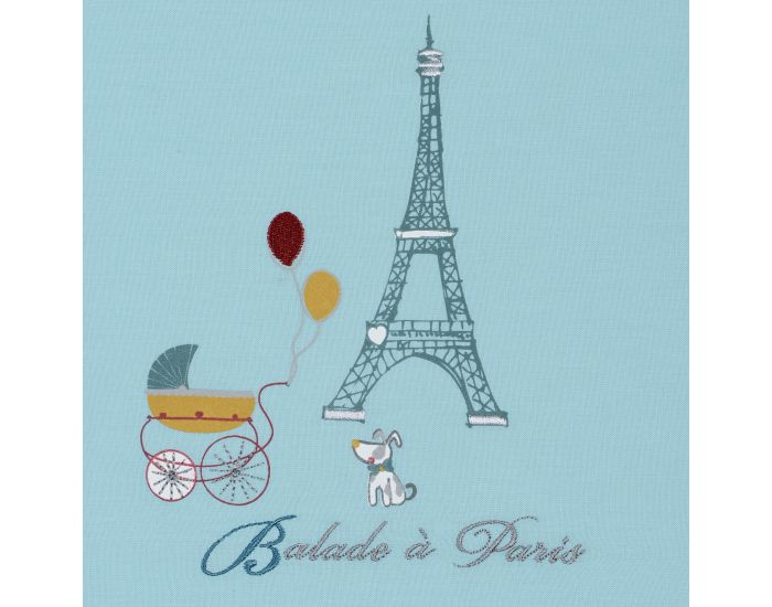 P'TIT BASILE Housse de couette 100x 140 cm + Taie Oreiller - Little Paris Rose (9)