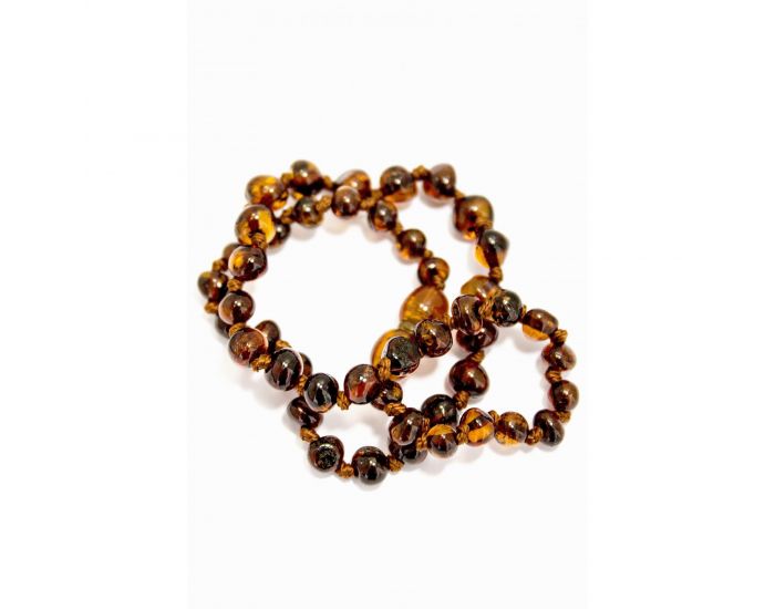 KADOLIS Collier d'Ambre B�b� Petites Perles Rondes avec Fermoir de S�curit� (14)