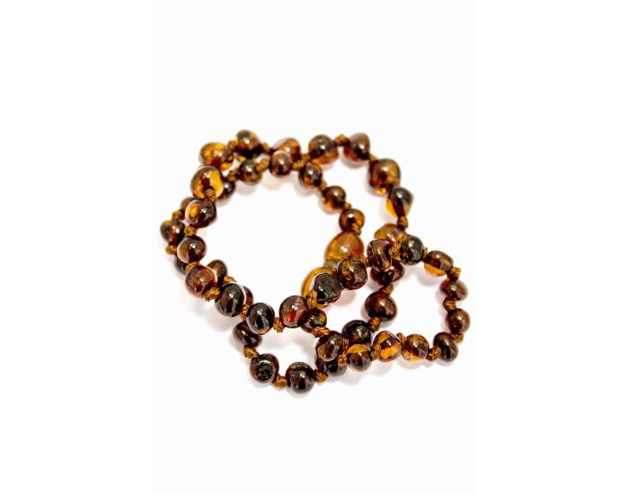 KADOLIS Collier d'Ambre B�b� Petites Perles Rondes avec Fermoir de S�curit� (4)