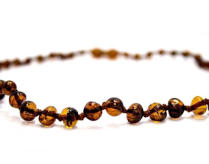 KADOLIS Collier d'Ambre B�b� Petites Perles Rondes avec Fermoir de S�curit� (5)