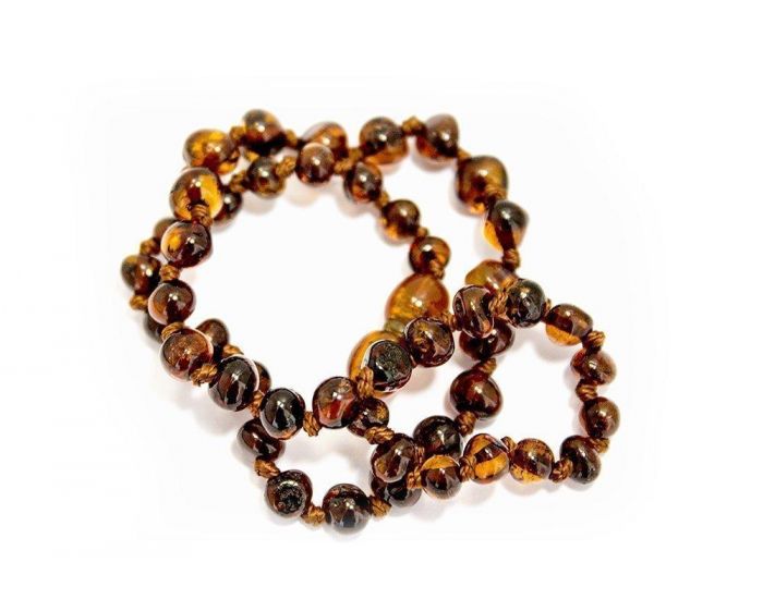 KADOLIS Collier d'Ambre B�b� Petites Perles Rondes avec Fermoir de S�curit� (8)